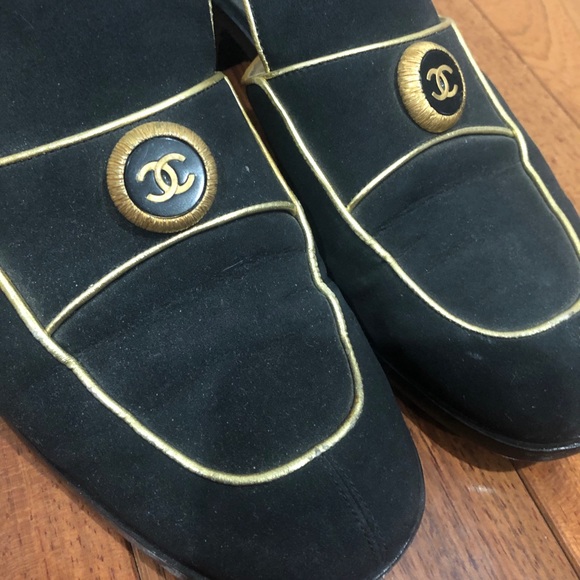 Chanel Runway Ankle Strap Fabric Loafers 38 - Picture 9 of 10